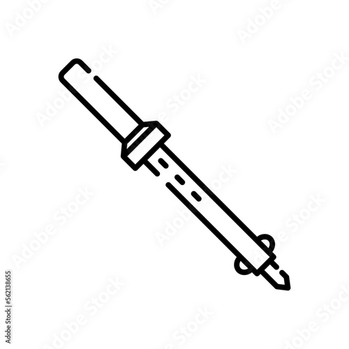 soldering iron line icon