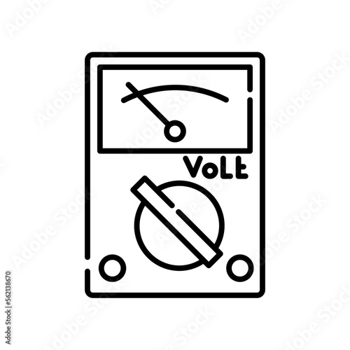 voltmeter line icon