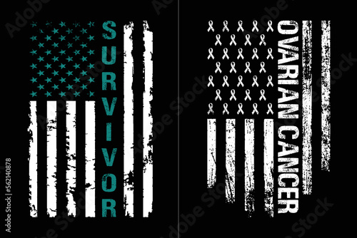 Ovarian Cancer Awareness 4th Of July Design