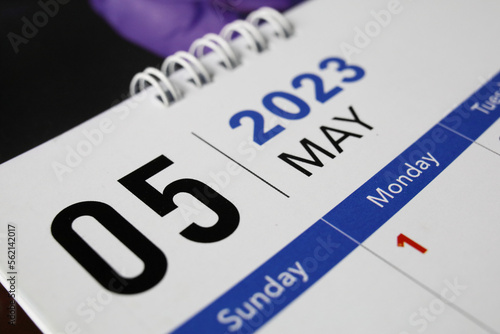 The 05 MAY and days of the year on calendar