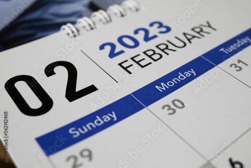 The 02 February and days of the year on calendar