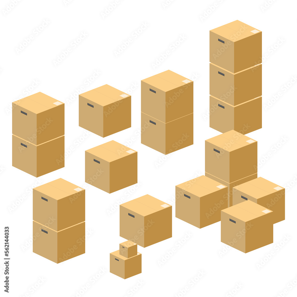 Cargo box, Paper parcels, shipping box on PNG white transparent background 02 Cargo box, Paper parcels, shipping box on PNG white transparent background 02