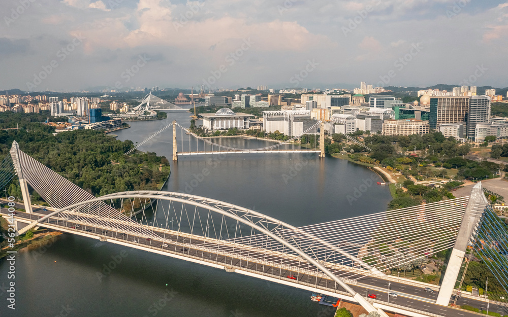 Aerial view of Putrajaya. It is a city in Malaysia, south of Kuala Lumpur