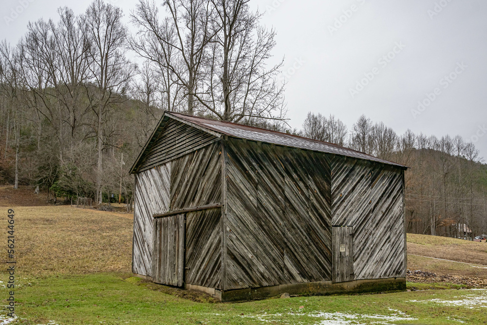 country barn in winter country barn in winter
