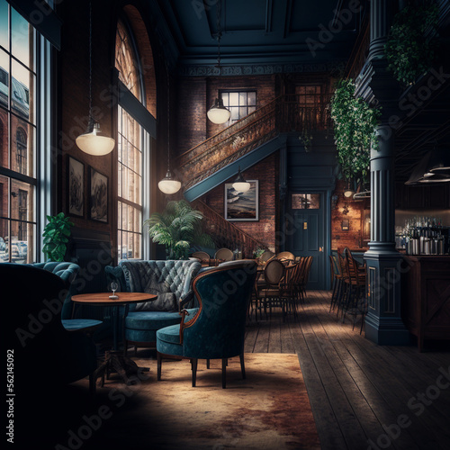 Cafe and bar in hotel loft style © yuniazizah