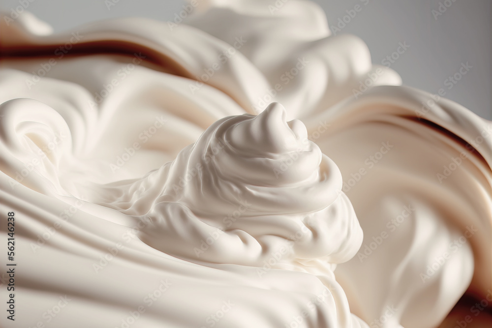 3d illustration of whipped cream mixed with Greek yoghurt. 3d illustration of whipped cream mixed with Greek yoghurt.
