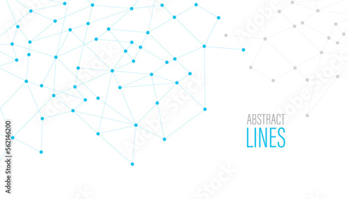 abstract polygonal background and connecting dots and lines. Global network connection. Digital technology with plexus background template