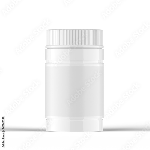 Glossy Pills Bottle 3d Rendering
