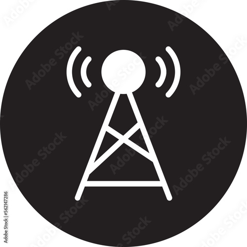 signal tower glyph icon