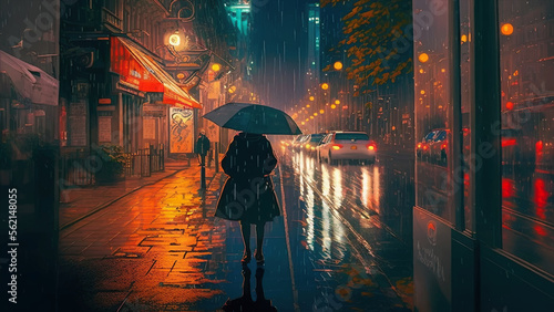 person in the street © animedigitalartstudi