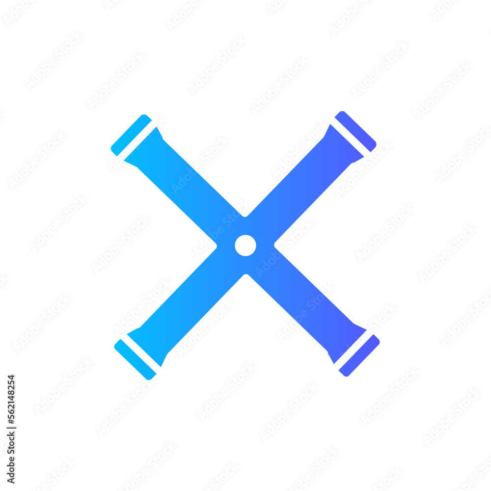 Fototapeta premium cross wrench gradient icon