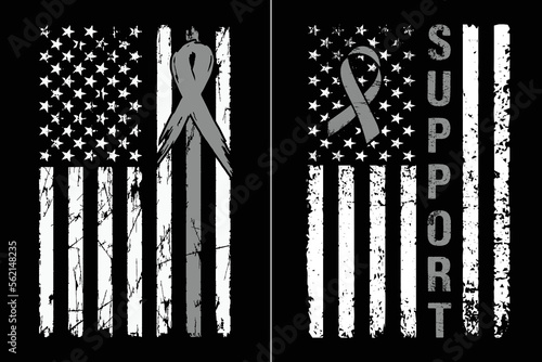 Support Brain Cancer Awareness Ribbon Design