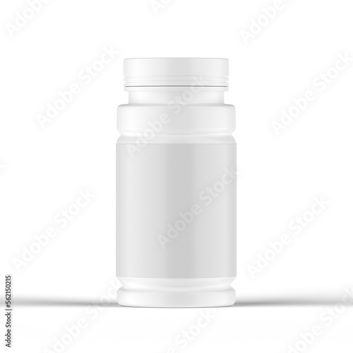 Glossy Pills Bottle 3d Rendering