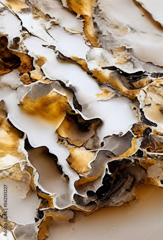 Abstract festive golden foil over white bokeh background texture