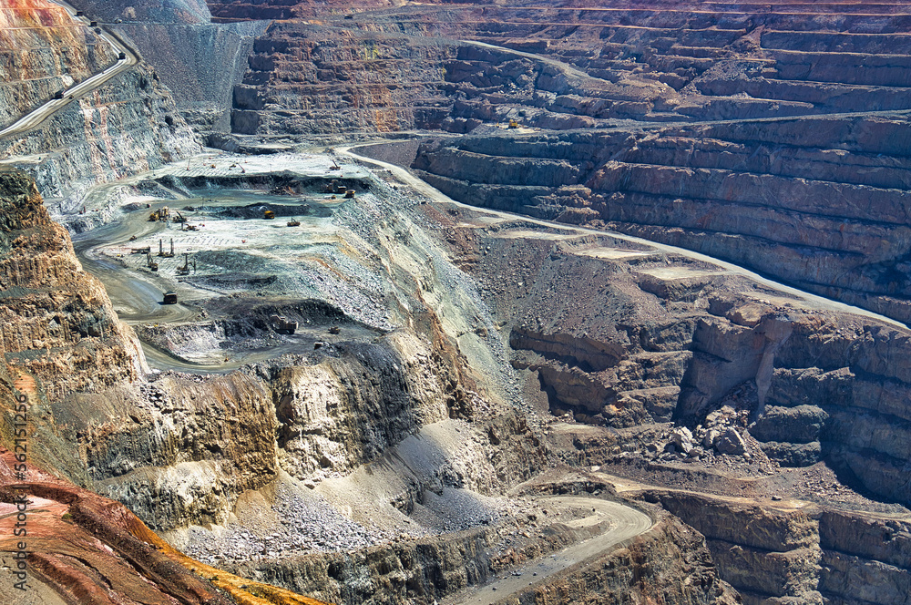 Inside the giant Super Pit or Fimiston Open Pit, the largest open pit