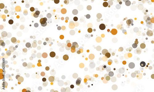Fototapeta Naklejka Na Ścianę i Meble -  Various shades of gold bronze and silver isolated round dots bubbles graphic design element overlay
