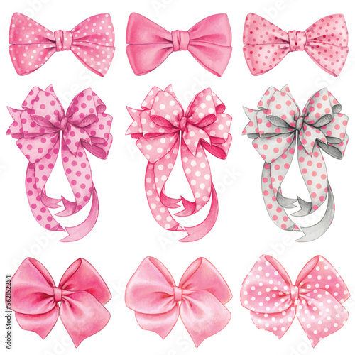 watercolor hand drawn bow collection