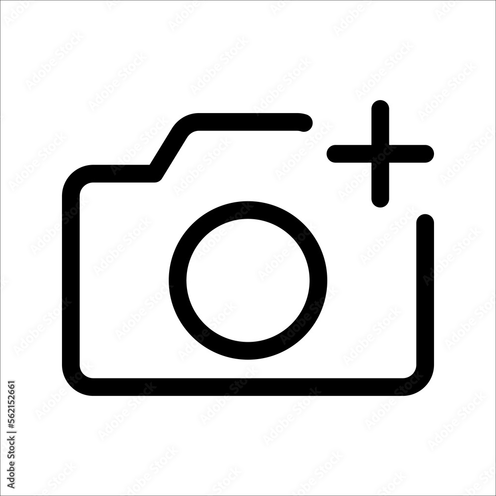 Add picture icon. Upload image. Digital photos. user interface element for app and web. vector illustration on white background Add picture icon. Upload image. Digital photos. user interface element for app and web. vector illustration on white background