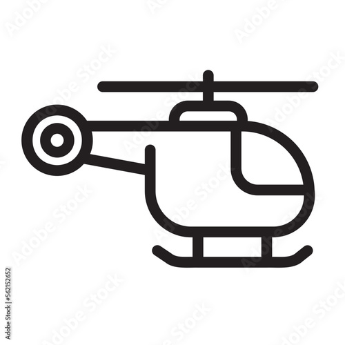 helicopter line icon