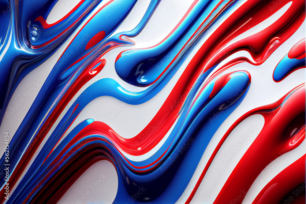 Abstract Red, White, and Blue Abstract Background. Generative ai Abstract Red, White, and Blue Abstract Background. Generative ai