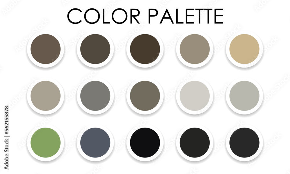 Fashionable color palette. Color swatches. Vector illustration