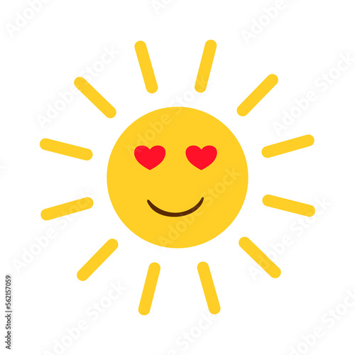 Sun icon  on transparent background.