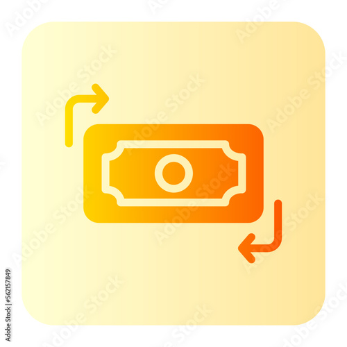 money exchange gradient icon