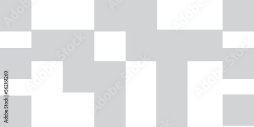 Abstract geometric white, grey square background. Abstract banner for your design.  Abstract technologic white squares Background.