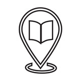 Book, library, location icon