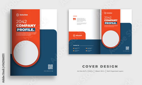 Company profile cover template, layout design, creative business brochure cover design,