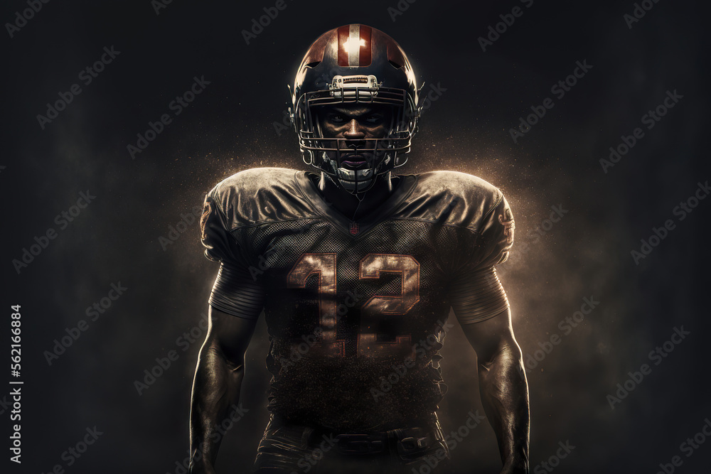 american football player in super bowl game, epic scene, generative ai american football player in super bowl game, epic scene, generative ai