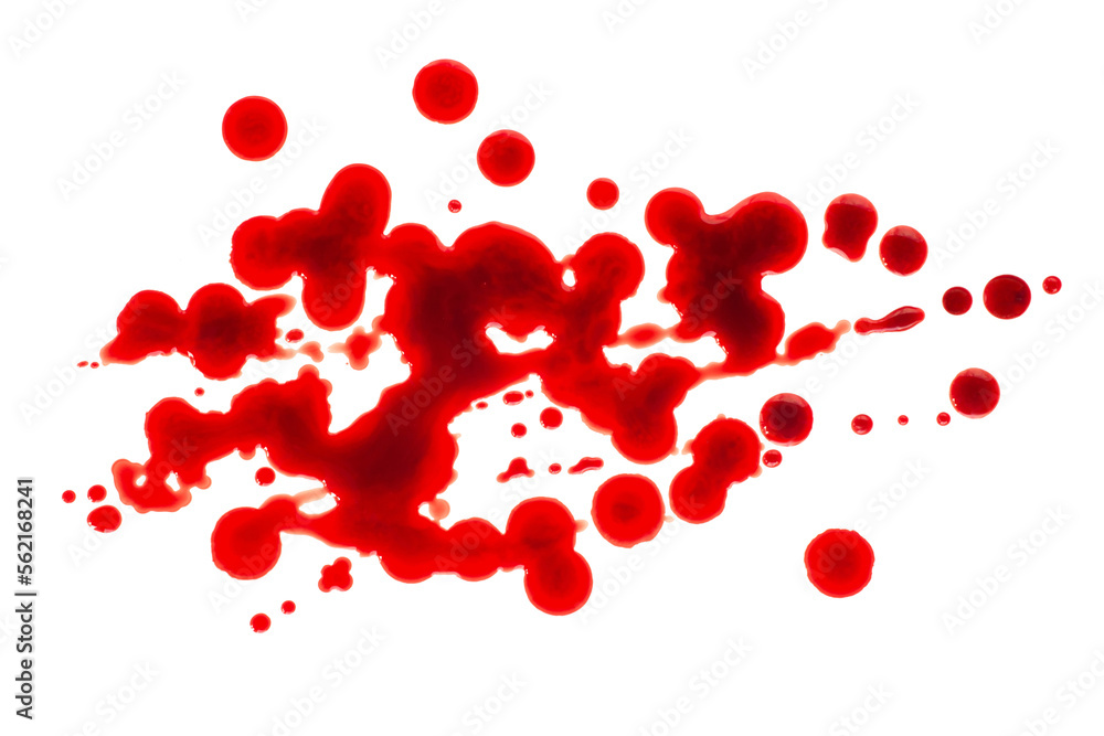 Blood drops. Isolated png with transparency