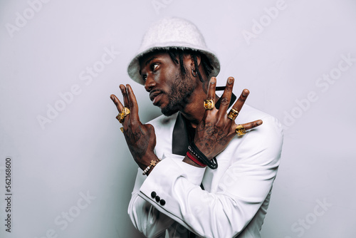 Fényképezés Portrait of an hip hop music performer.