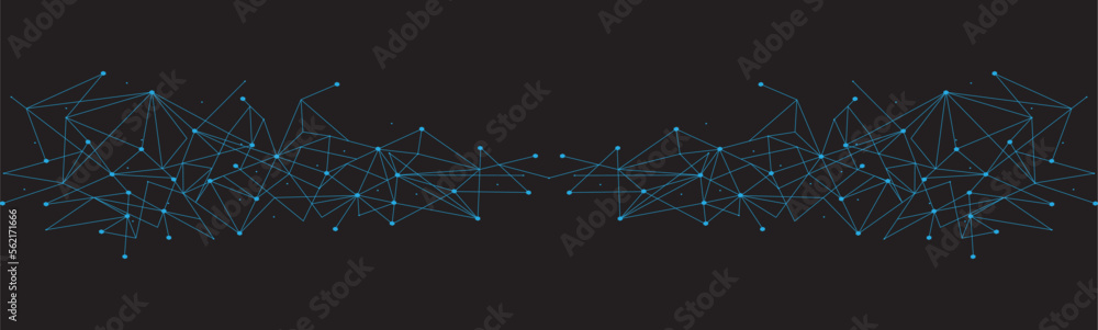 Blue network. Abstract connection on black background. Network technology background with dots and lines for desktop. Ai background. Modern abstract concept. Line background, network technology Blue network. Abstract connection on black background. Network technology background with dots and lines for desktop. Ai background. Modern abstract concept. Line background, network technology