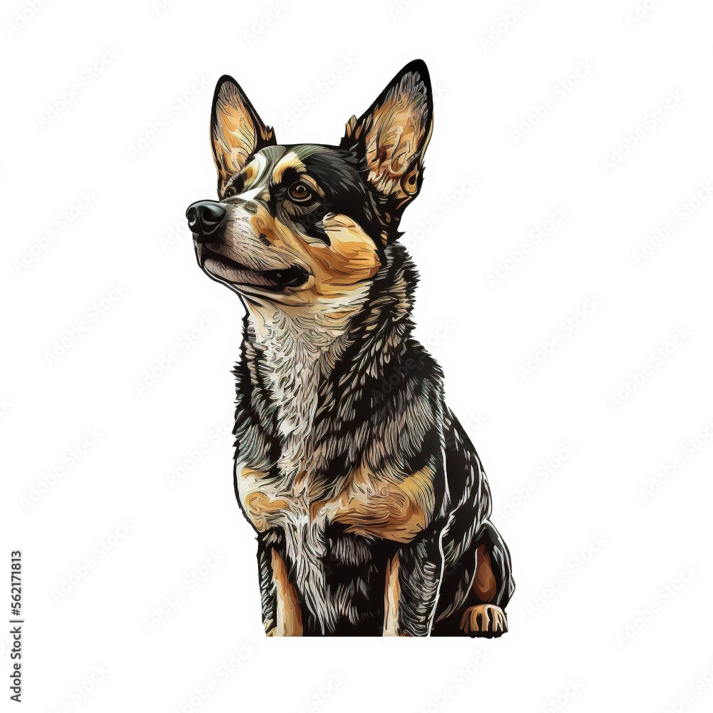 Cute Dog Sticker Design Generative AI