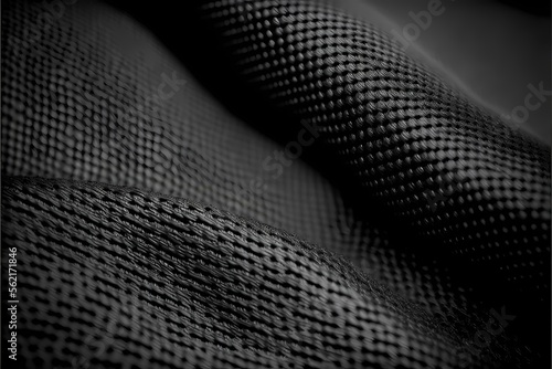 ﻿A close up of a black fabric - Generative AI