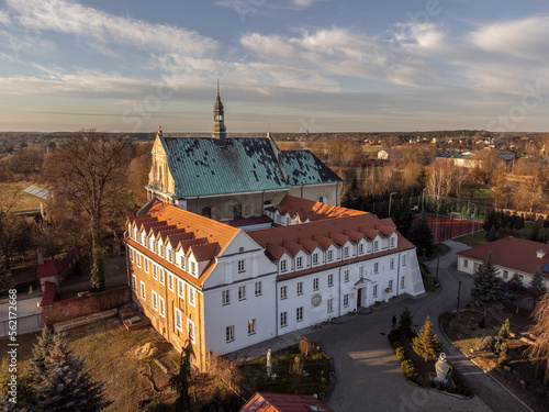 Historic monastery in the city of Lutomiersk, Poland. photo