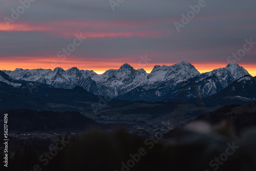 Sunset in the austrian alps  Pyhrn Priel  Upperaustria