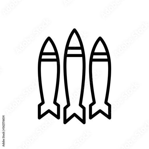 Missile icon vector logo design template