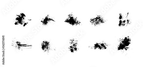 Dirty Grunge Textures Vector Set. Texture set. Different types of texture stamps (damaged, paint, old, concrete and other). Vector collection urban grunge overlay. Paint texture.