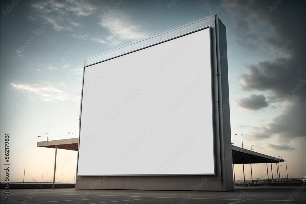 advertising banner, white mockup, ai generated advertising banner, white mockup, ai generated