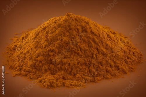 3d rendering illustration of curry powder, generative ai