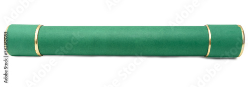 Canudo de formatura na  cor verde, simboliza a diplomação em um curso. Porta diplomas.   photo