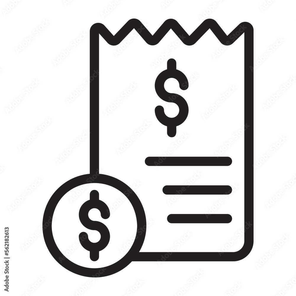 invoice line icon invoice line icon