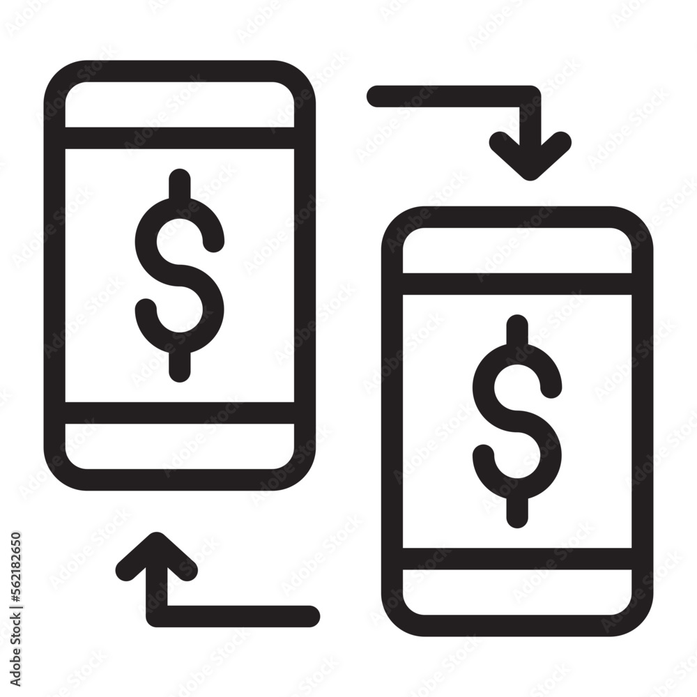 online transfer line icon online transfer line icon