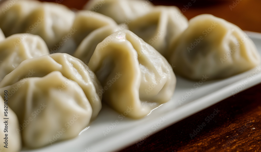Illustration of dumplings, generative ai Illustration of dumplings, generative ai
