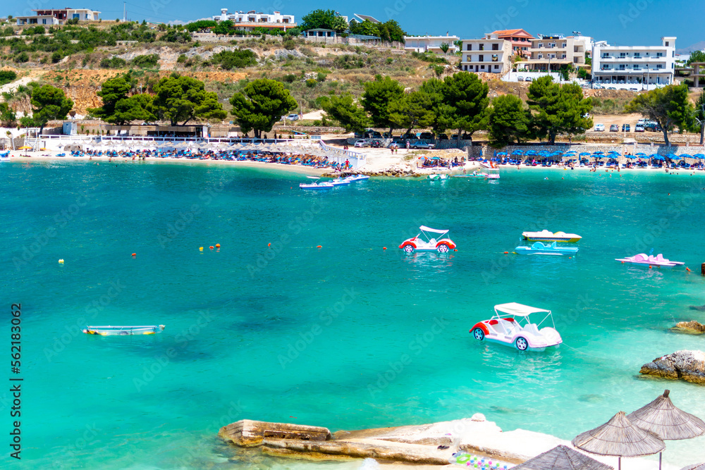 azure sea in Ksamil in Albania