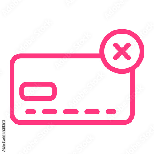 no credit card gradient icon