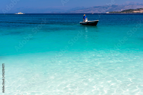 Obraz na płótnie azure sea in Ksamil in Albania w salonie