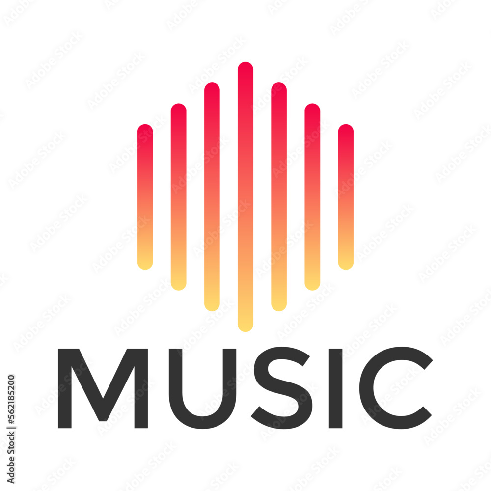 vector modern music logo design template vector modern music logo design template